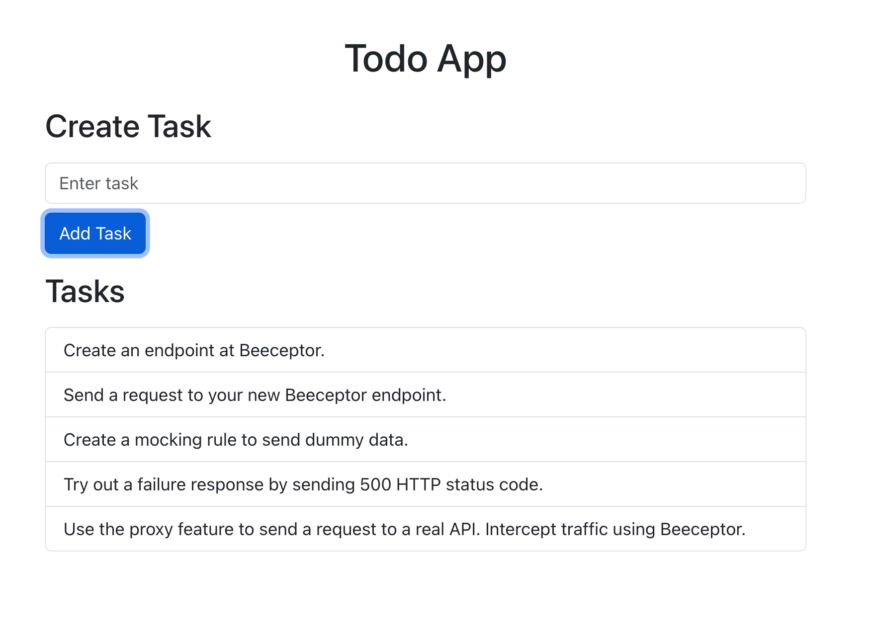 react application running