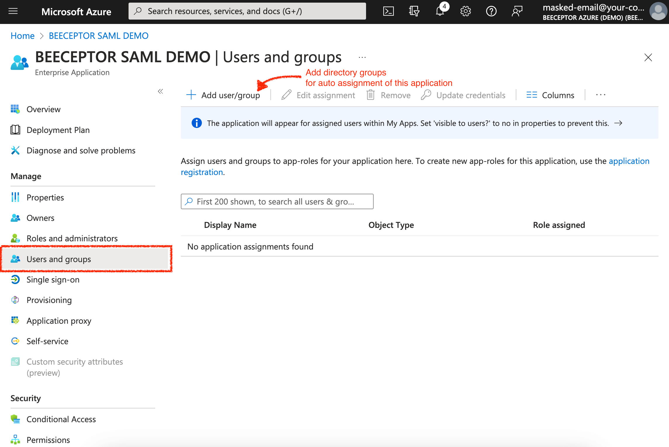 azure add users to beeceptor
