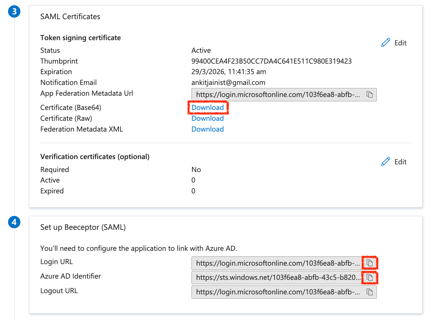 azure beeceptor share with support team