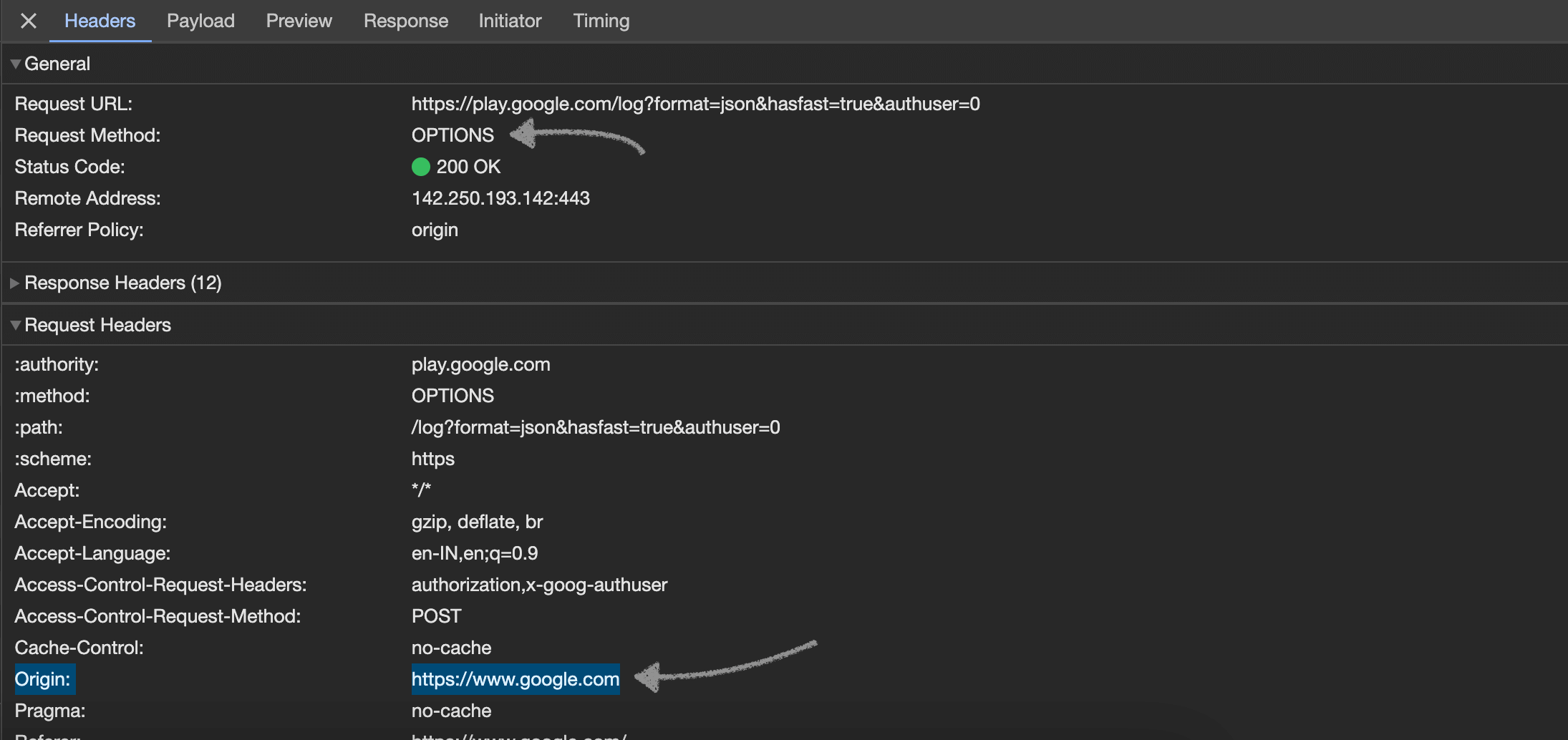 how-to-find-options-request