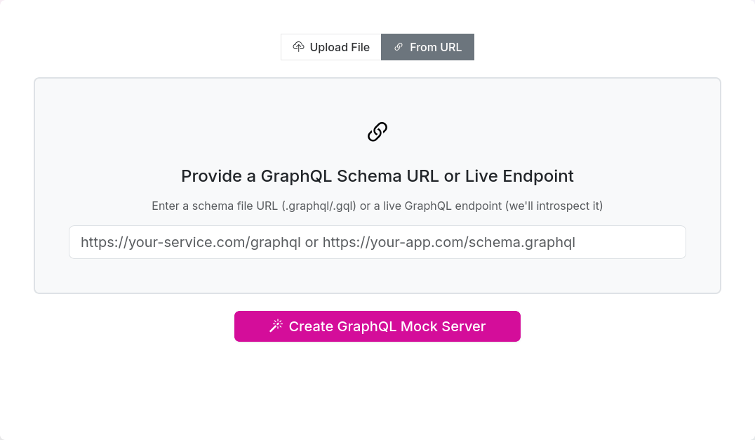 Create GraphQL mock server from URL