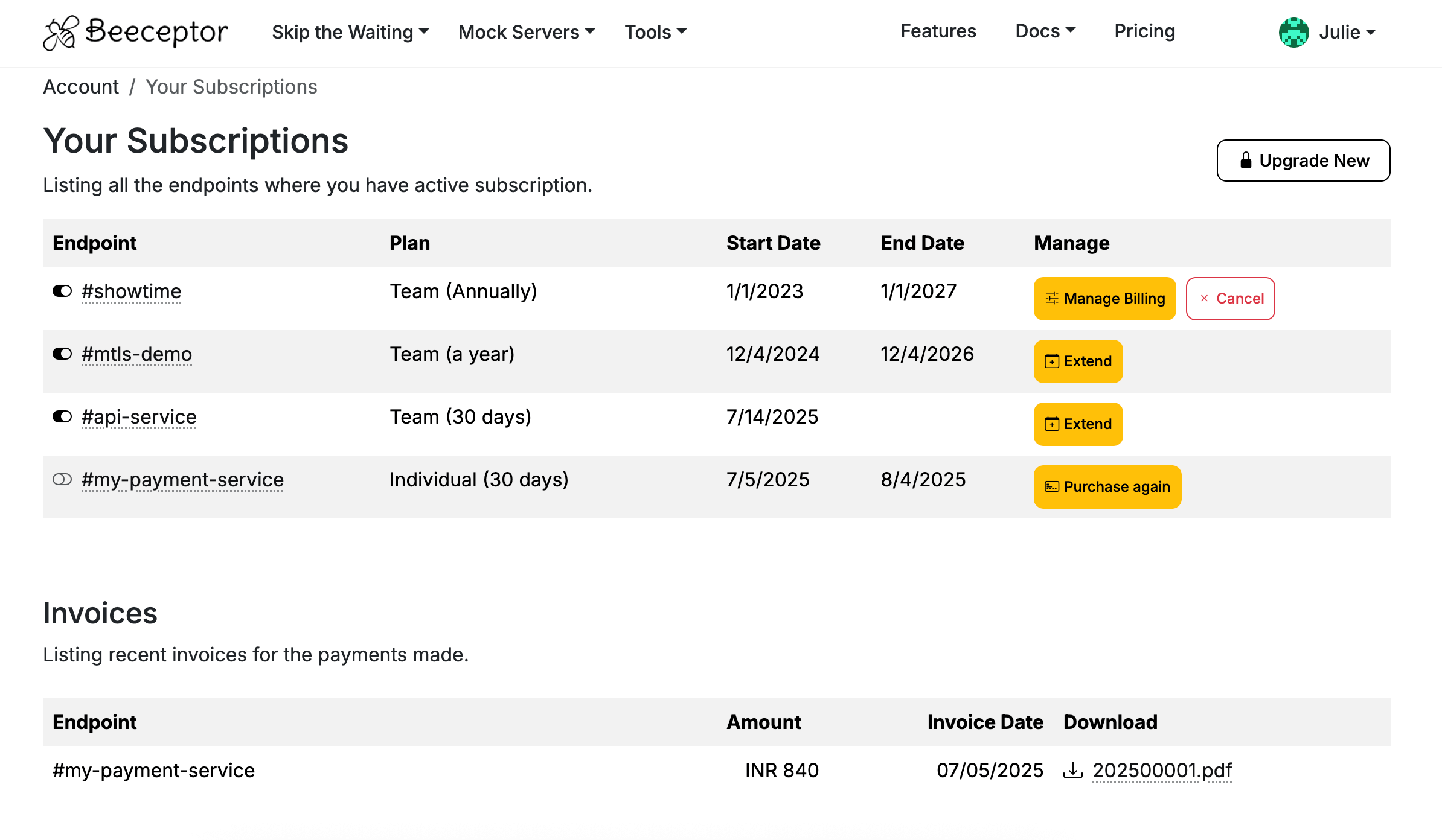 list-of-subscriptions