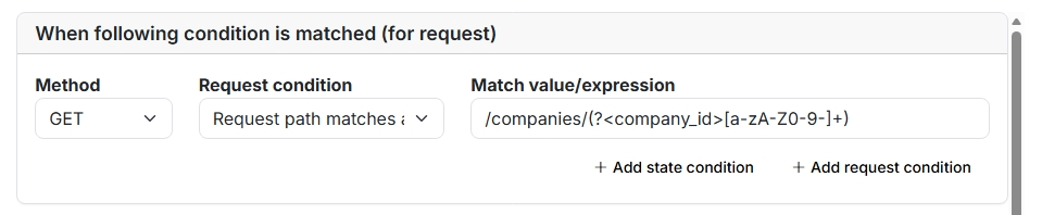 path parameter match using regular expression